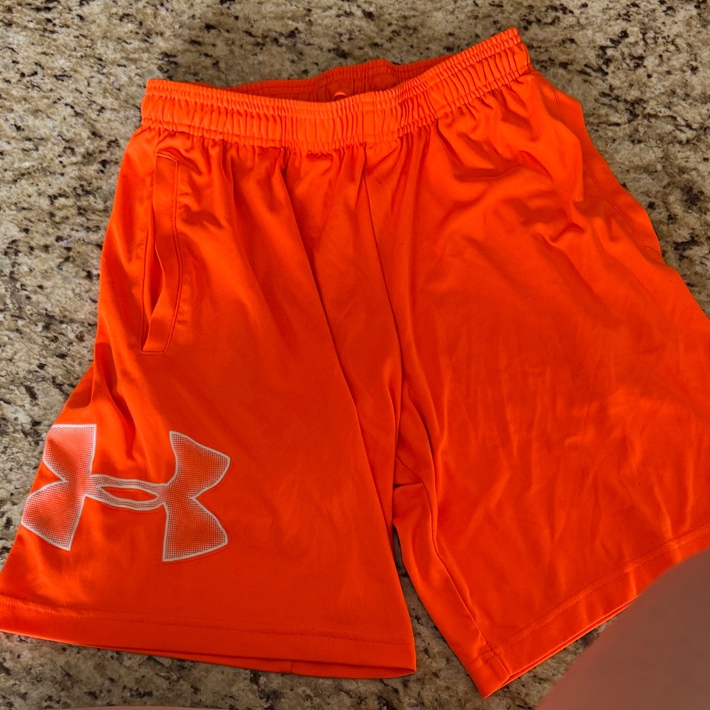 Under Armour Men's Bright Orange Athletic Shorts